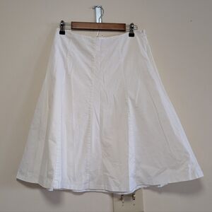 The Limited White A-Line Skirt Size 8 Cotton Stretch Lined granola girl